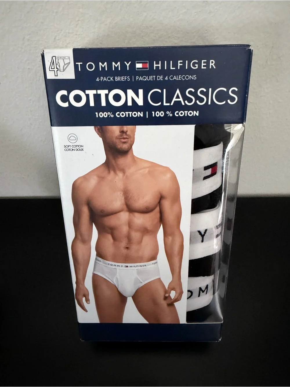Tommy Hilfiger White & Black Cotton Classics 4-Pack Men's Briefs